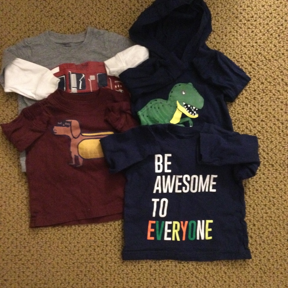 Bundle of 4 Baby long sleeved shirts